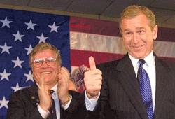 Bush gives the go-ahead sign to executioners at the El Paso Correctional Facility.